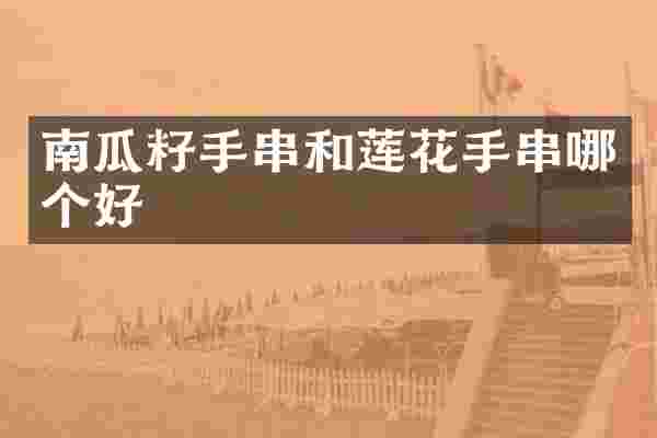 南瓜籽手串和莲花手串哪个好