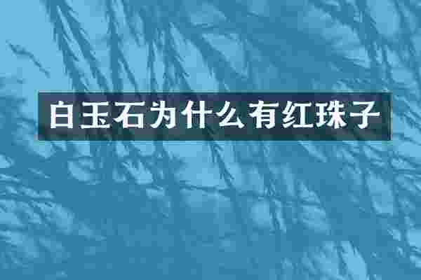 白玉石为什么有红珠子