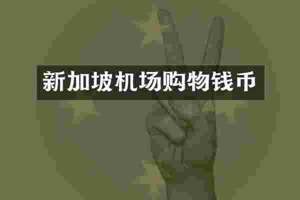 新加坡机场购物钱币
