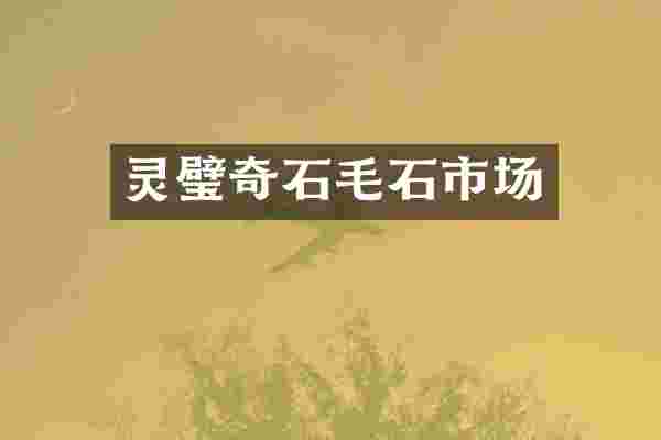 灵璧奇石毛石市场