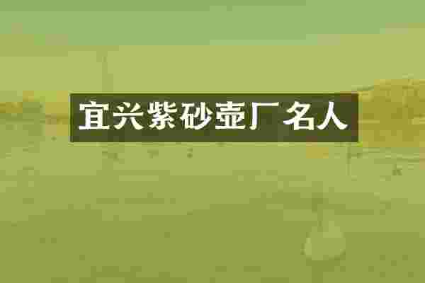 宜兴紫砂壶厂名人