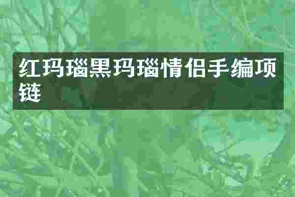 红玛瑙黑玛瑙情侣手编项链