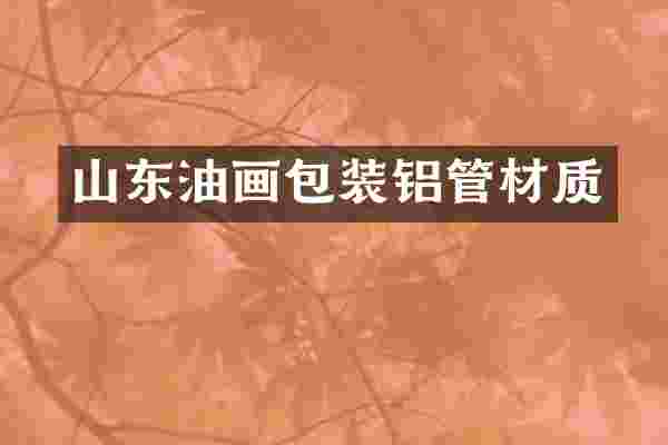 山东油画包装铝管材质