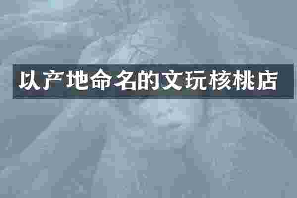 以产地命名的文玩核桃店