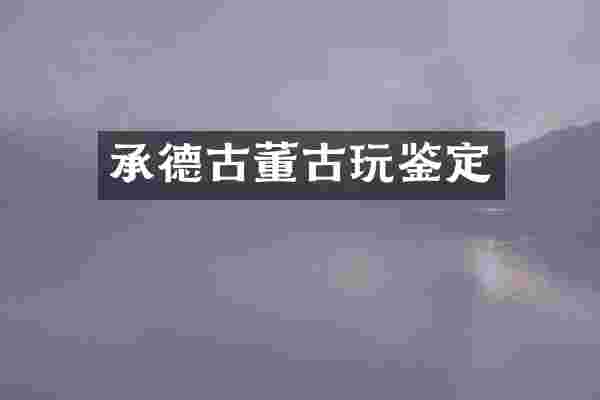 承德古董古玩鉴定