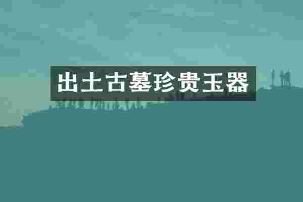 出土古墓珍贵玉器