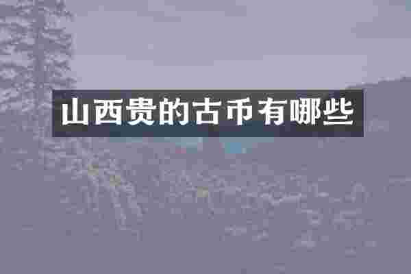 山西贵的古币有哪些