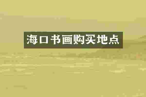 海口书画购买地点