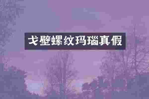 戈壁螺纹玛瑙真假
