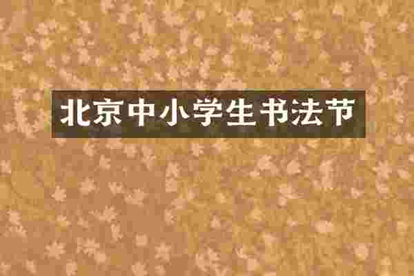 北京中小学生书法节