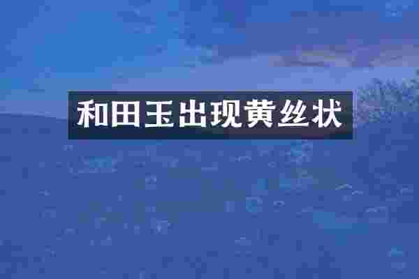 和田玉出现黄丝状