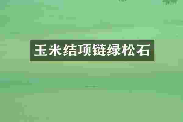 玉米结项链绿松石