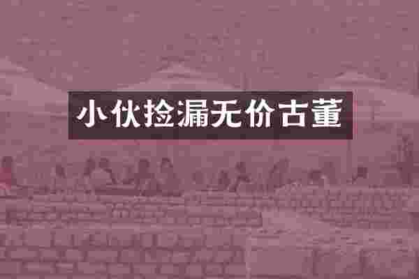 小伙捡漏无价古董