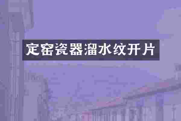 定窑瓷器溜水纹开片