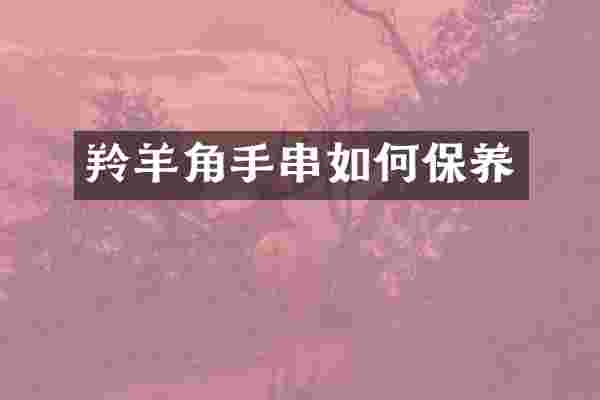羚羊角手串如何保养