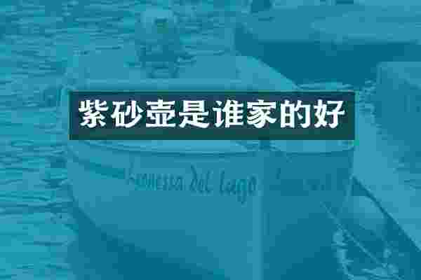 紫砂壶是谁家的好