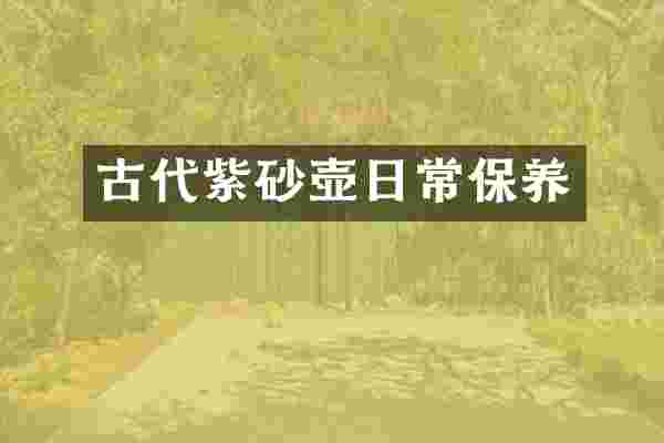 古代紫砂壶日常保养