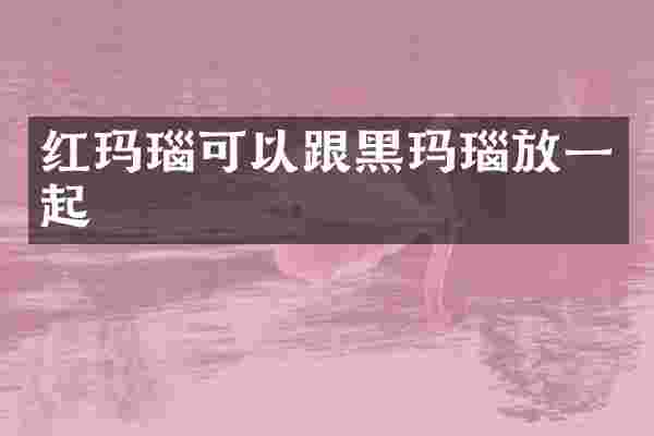 红玛瑙可以跟黑玛瑙放一起