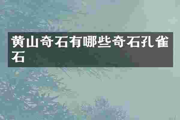 黄山奇石有哪些奇石孔雀石