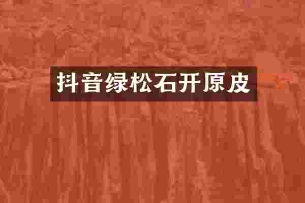 抖音绿松石开原皮