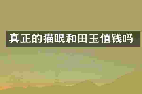 真正的猫眼和田玉值钱吗