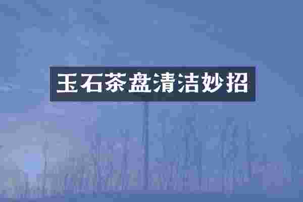 玉石茶盘清洁妙招