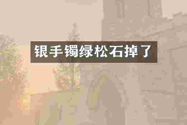 银手镯绿松石掉了