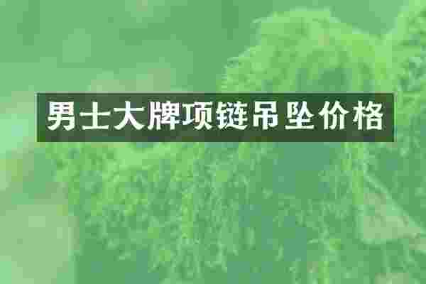 男士大牌项链吊坠价格