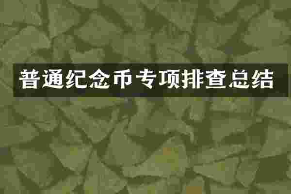 普通纪念币专项排查总结