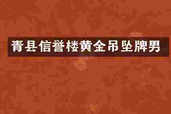 青县信誉楼黄金吊坠牌男