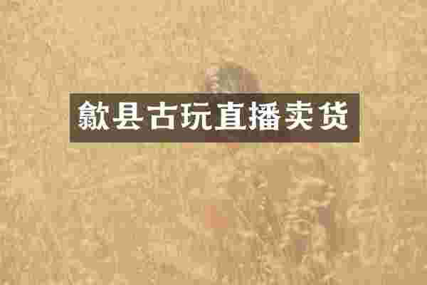 歙县古玩直播卖货