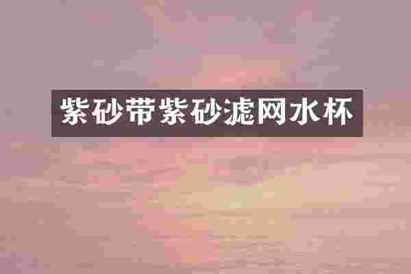 紫砂带紫砂滤网水杯