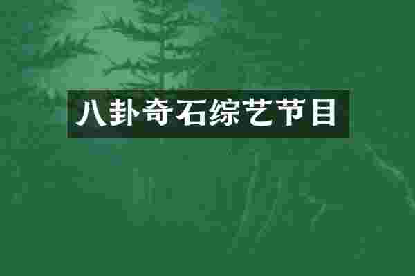 八卦奇石综艺节目