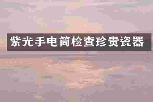 紫光手电筒检查珍贵瓷器