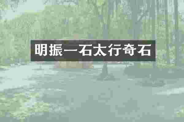 明振一石太行奇石