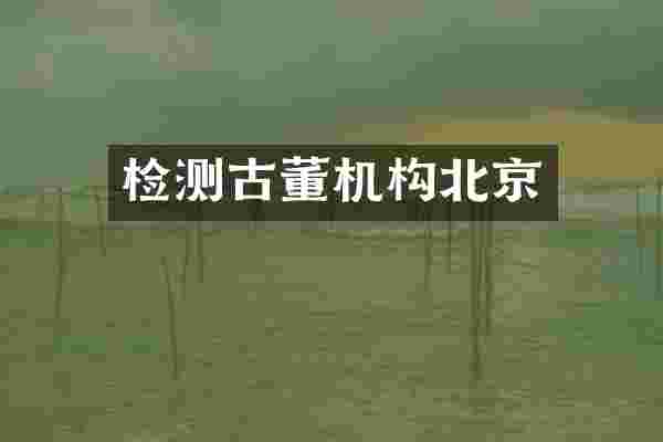 检测古董机构北京