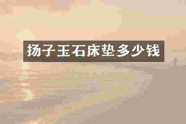 扬子玉石床垫多少钱