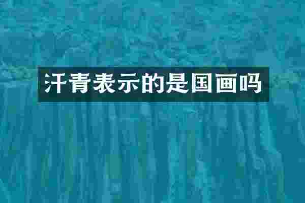 汗青表示的是国画吗