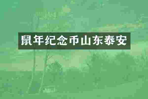 鼠年纪念币山东泰安