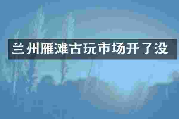 兰州雁滩古玩市场开了没