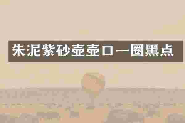 朱泥紫砂壶壶口一圈黑点