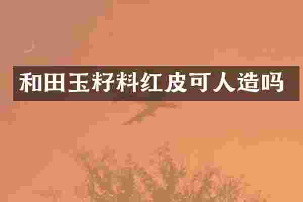 和田玉籽料红皮可人造吗