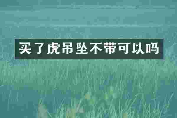 买了虎吊坠不带可以吗