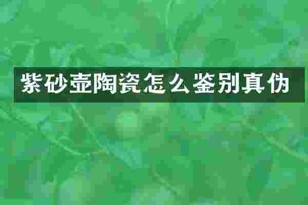紫砂壶陶瓷怎么鉴别真伪