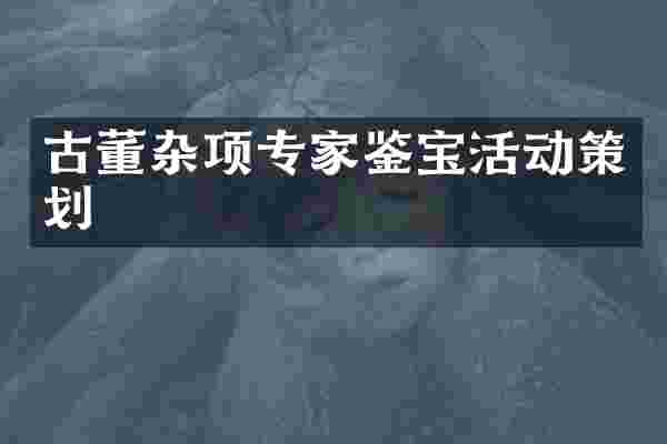古董杂项专家鉴宝活动策划