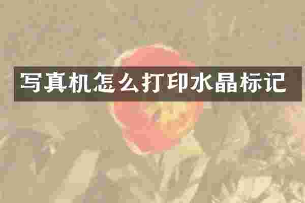 写真机怎么打印水晶标记