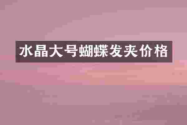 水晶大号蝴蝶发夹价格