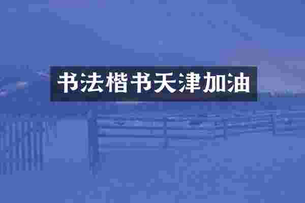 书法楷书天津加油