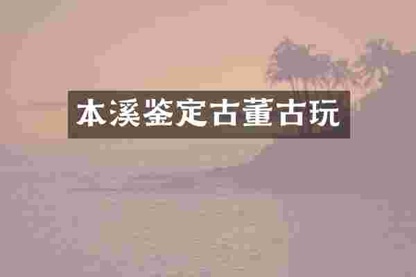 本溪鉴定古董古玩