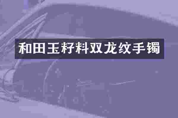 和田玉籽料双龙纹手镯